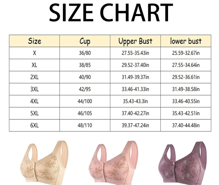 Glamorette Cotton Front Closure Bra, Front Closure Bras for Women No Underwire - Image 4 of 4