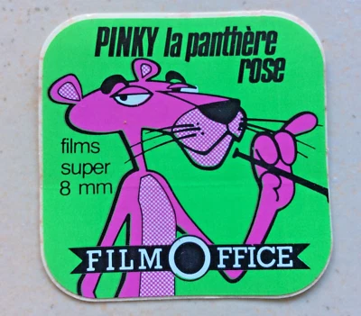 PANTHERE ROSE autocollant sticker FILM SUPER 8 BLAKE EDWARDS The Pinky Panther - Bild 1 von 2
