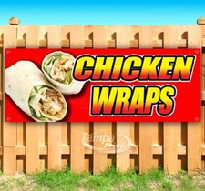 CHICKEN WRAPS Advertising Vinyl Banner Flag Sign Many Sizes CARNIVAL SB08654