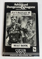Eye of the Beholder III Assault on Myth Drannor Rule Book Only PC AD D