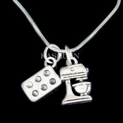 Kitchen Mixer Muffin Pan Culinary School Graduate Pastry Chef Baker Necklace New