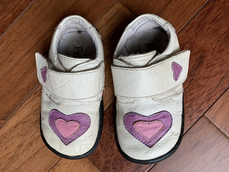 Sandalias Zapatos de Cuero Pedoodles 6 7 XL Corazón Mariposa Gamuza Púrpura San Valentín Foto 4 de 4