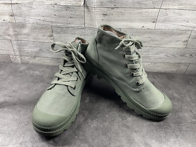 Billabong Combat Boots Women M Wander Out Military Shoes Green Canvas  Ankle