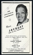 1944 Illinois Jacquet photo gig booking vintage trade print ad
