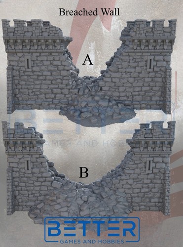 Ruins of Castle Argent, 3d printed terrain. Fantasy, Historical wargame RPG, D&D - Picture 10 of 13