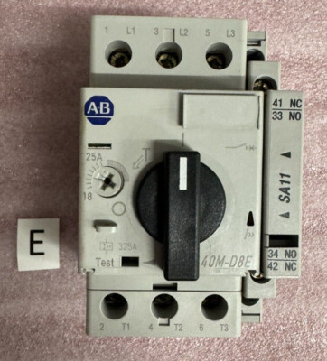 ALLEN-BRADLEY 140M-D8E-C25 /B MOTOR PROTECTION CIRCUIT BREAKER W/ 140M-C-A CONTA