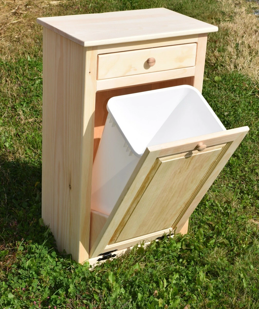 Unfinished best sale wood bin