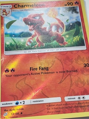 REVERSE HOLO Charmeleon 13/181 LP / VLP - Team Up Pokemon Card