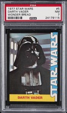 1977 STAR WARS WONDER BREAD #5 DARTH VADER PSA 7