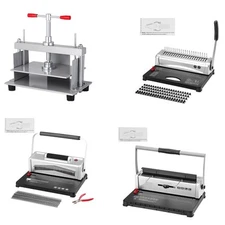 Uimoso Coil Spiral Binding Machine Manual Book Maker 34/21/46 Holes Letter