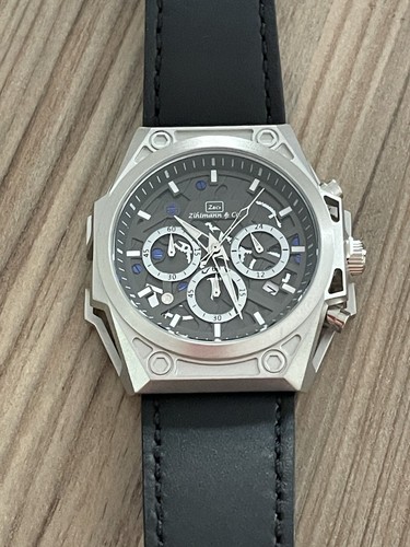 MEN'S ZIHLMANN & CO CHRONOGRAPH WATCH, Quartz, 42mm Face, Beautiful Watch.. - Picture 12 of 17