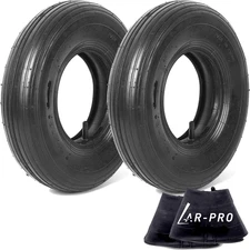 (2 Sets)  Replacement Pneumatic Tires and Inner Tubes - Universal Fit 13” Tires 