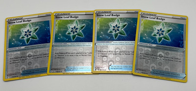 Snow Leaf Badge Reverse Holo 159/203 4x x4 Pokémon Cards Evolving Skies Playset