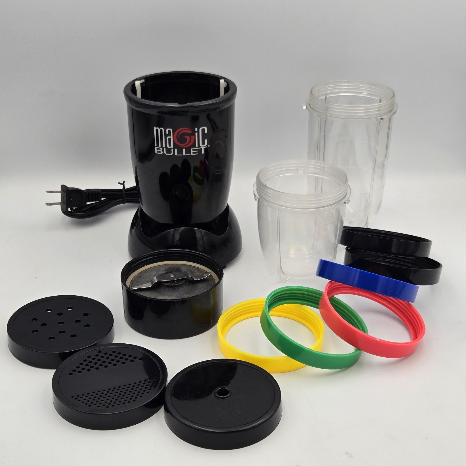 Magic Bullet Mini Blender Model MB1001 - Black w/ Accessories - Tested & Working