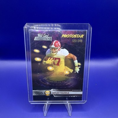 2021 Wild Card Alumination - Protostar Jaylen Waddle #PS-15 Yellow /249 (RC)