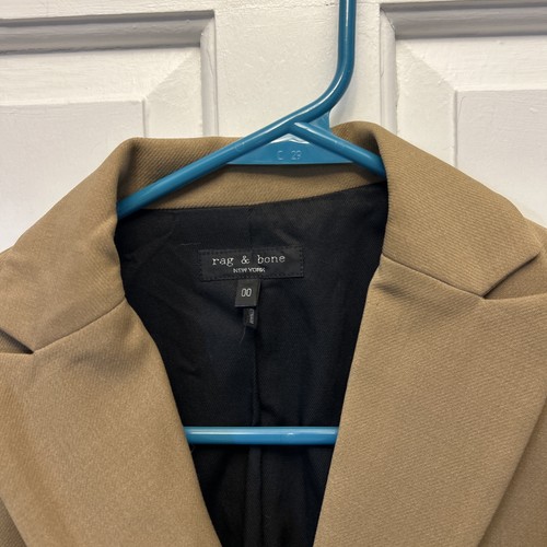 Blazer Rag & Bone Nancy vestibilità classica in cammello taglia 00 - bottoni nuovi - Foto 2 di 5