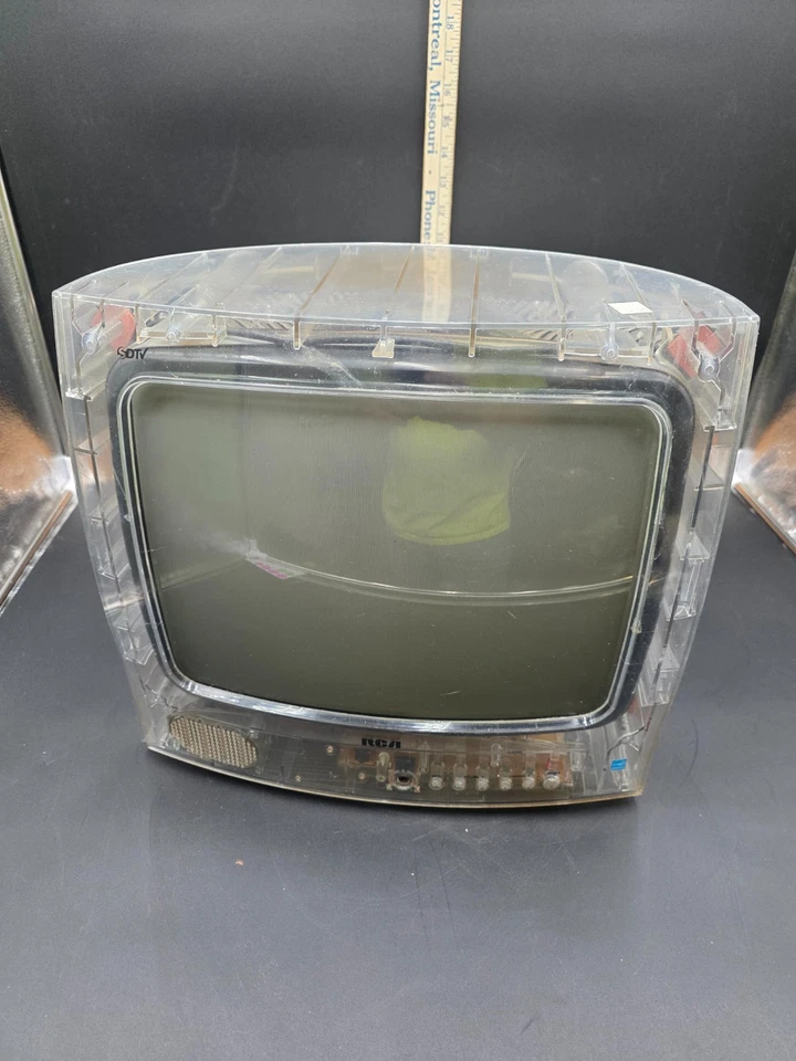 Vintage 2008 RCA SecureView 13” Transparent Prison TV CRT POWERS ON UNTESTED - Image 2 of 4