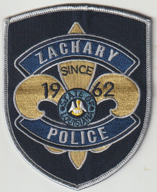 Zachary Police obsolete patch shipped from Australia