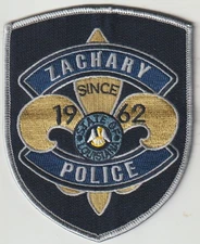 Zachary Police obsolete patch shipped from Australia
