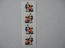 RARE! Vtg 1996 Mrs Grossman's Pilgrims Family Stickers . Thanksgiving Holiday