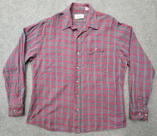 Vintage The Mens Store at Sears Mens Red Plaid Shirt Size L Longsleeve
