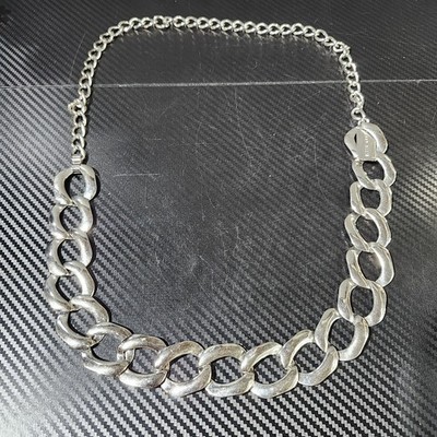Perry Ellis Silver Tone Chain Link Belt Or Neckace
