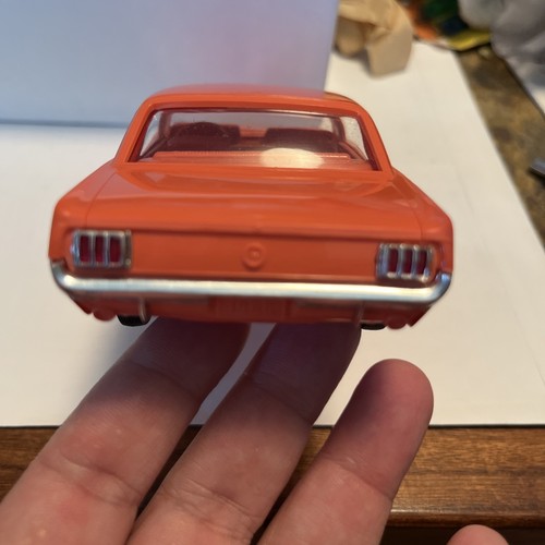 1966 Ford Mustang Plastic Promo Friction Model By AMT 1/25 Scale Emberglow Color - Picture 8 of 13