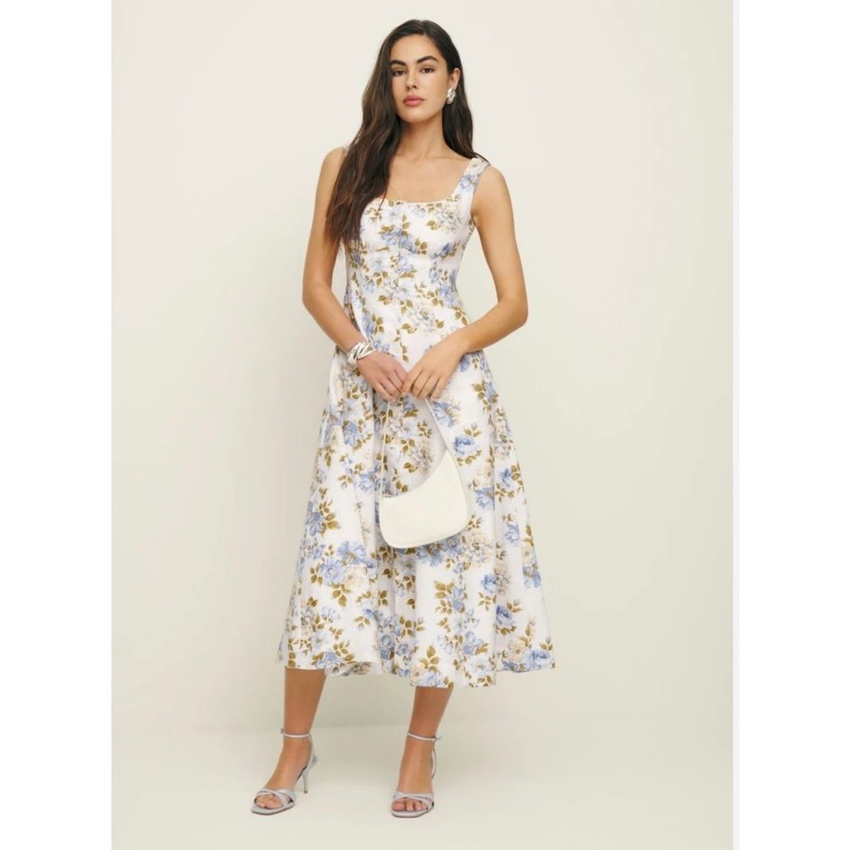 Reformation Everett Linen Midi Dress - Romantic Floral new with tags  STUNNING | eBay