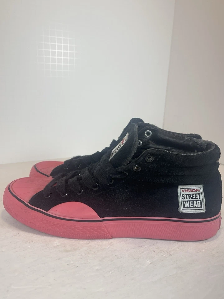 Zapatos de skate Vision Street Wear de gamuza rosa negro para mujer talla 7,5 de EE. UU. Foto 4 de 4