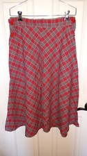 vintage 60s Plaid Skirt