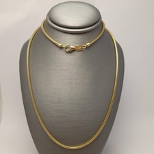 14K YG Snake Link Necklace