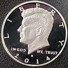 2014-S Kennedy Half Dollar. Silver Proof. 90% Silver. Free Shipping!