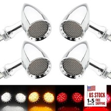 4PCS Motorcycle Bullet LED Front Rear Turn Signal Light SMD SMD-Chrome-4PCS