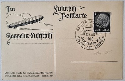 Zeppelin Foto / AK - Im Zeppelin-Luftschiff - Foto: Hafen Kiel - 08.07.1938, rar