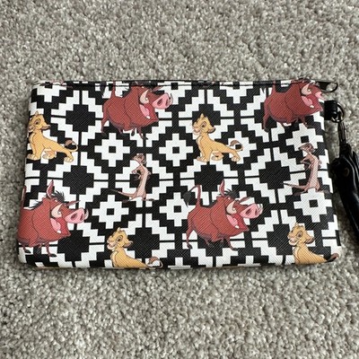 Disney The Lion King Small Zip Wristlet Wallet Simba, Timon & Pumbaa, 