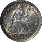 1853 MS64 Seated Liberty Half Dime, Arrows PCGS 37221068
