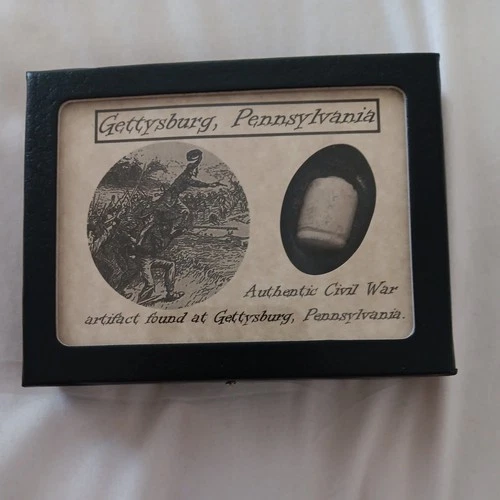 Civil War Bullet Relic from The Battle of Gettysburg with Display Case