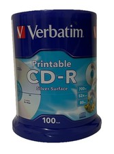 Verbatim Printable CD-r 100 Pack 700mb 52x 80min model NEW/SEALED
