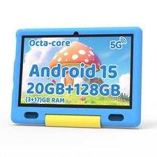 10.1" Kids Tablet Android 15 Tablet for Kids 20GB 128GB ROM with Octa-Core WIFI