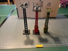 Marx O Train THREE 3 Metal TOWER YARD FLOOD LIGHTS 416 416-A PART LOT B