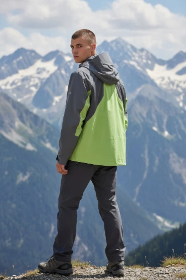 New $999 KJUS LUCAS FRX Shell Ski Jacket Men's Medium 50 Limelight/Pewter NWT - Image 2 of 4