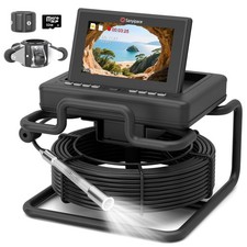 7"Pop-up Screen Sewer Camera 100FT W/ Meter Counter for Plumbing Inspection