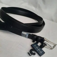 Harbor Bay Single Prong 65% Leather Black Belt Men's 66-68