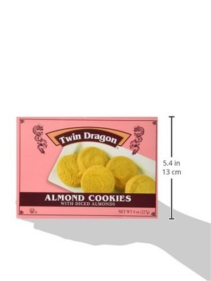 Twin Dragon Almond Cookies With Diced Almonds Mini-bites 8 Oz USA