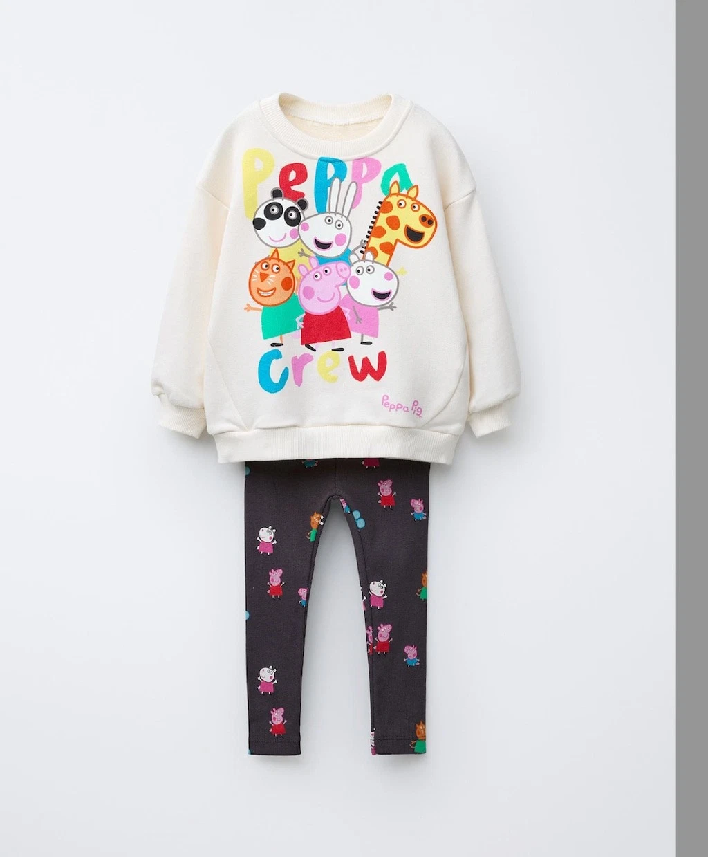 Peppa Pig Ribbed Sweatshirt and Leggings Set Size 2yo