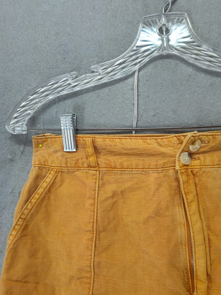 Joie Shorts Womens 8 Linen Blend Rolled Hem Casual Pockets Lightweight Summer - Image 2 of 4