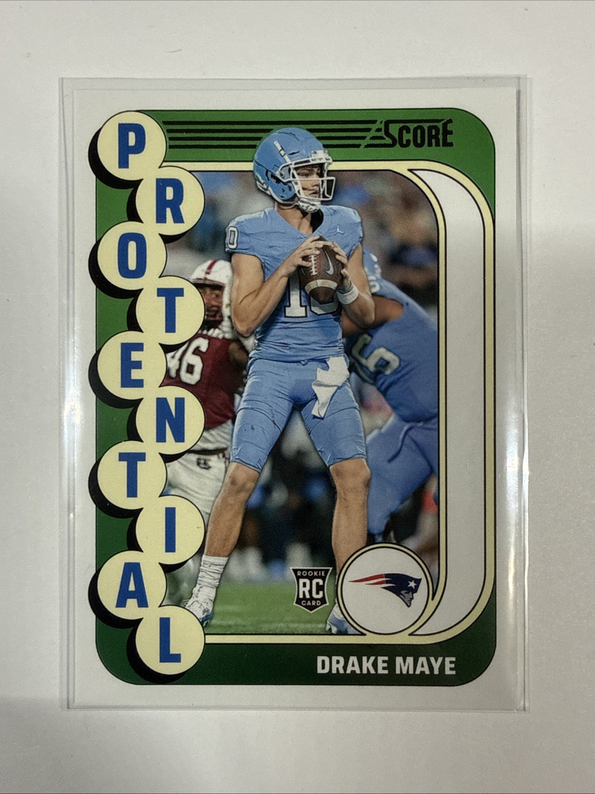 2024 Score Football Drake Maye #2 Protential Insert Rookie Card (RC)