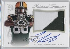 2015 Panini National Treasures Silver /25 Ty Montgomery #RMSR-TY Auto RC