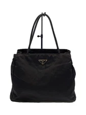 PRADA Tote Bag Nylon Black Plain B3864