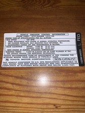 1983 Toyota Diesel Pickup Truck4runner Emissions Decal Repro L Motor 1983 Toyota Diesel Pickup Truck4runner Emissions Decal Repro L Motor